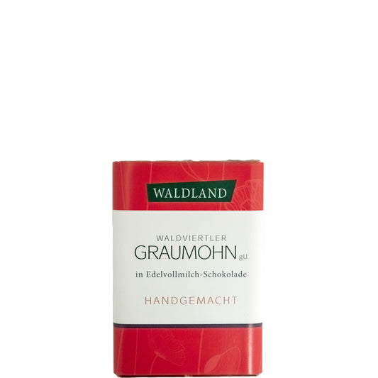 Edelvollmilchschokolade Graumohn 50g